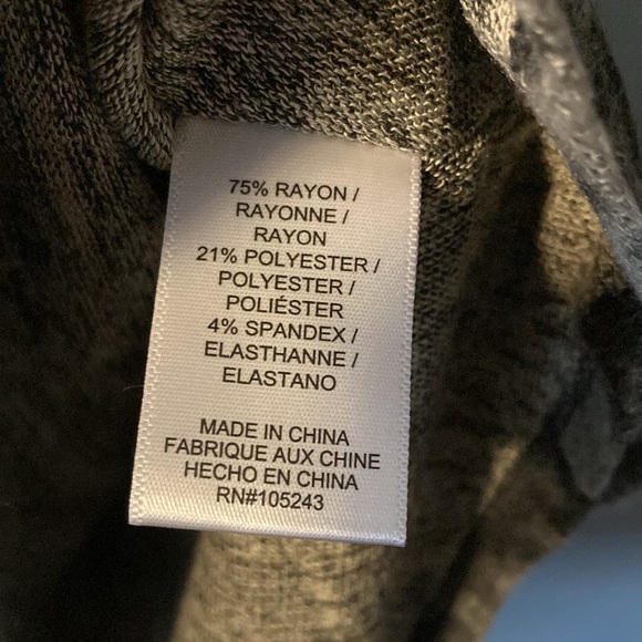 Bobeau Poncho Style Gray and Black Camo Top, OSFM - Picture 6 of 12